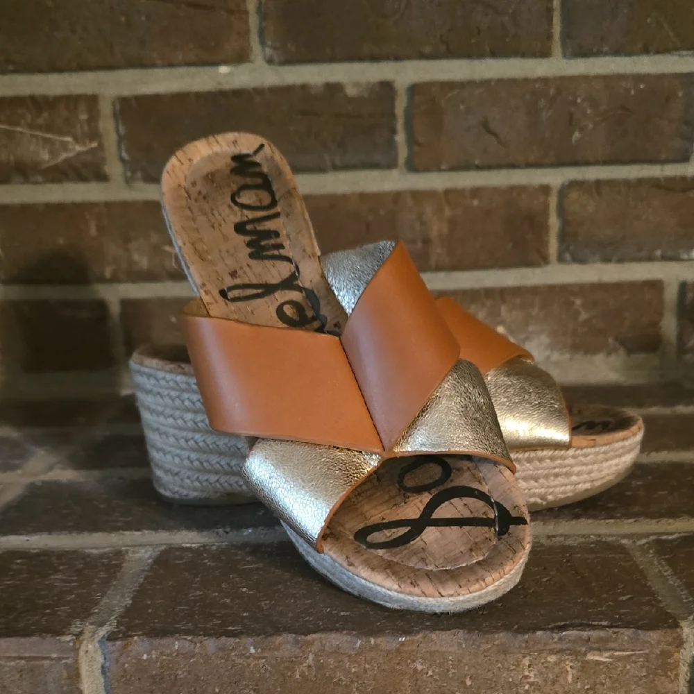 Sam Edelman‎ Audrea Slide Sandals Brown Womens Size 8